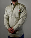 FR Western Style Pearl Snap — Khaki
