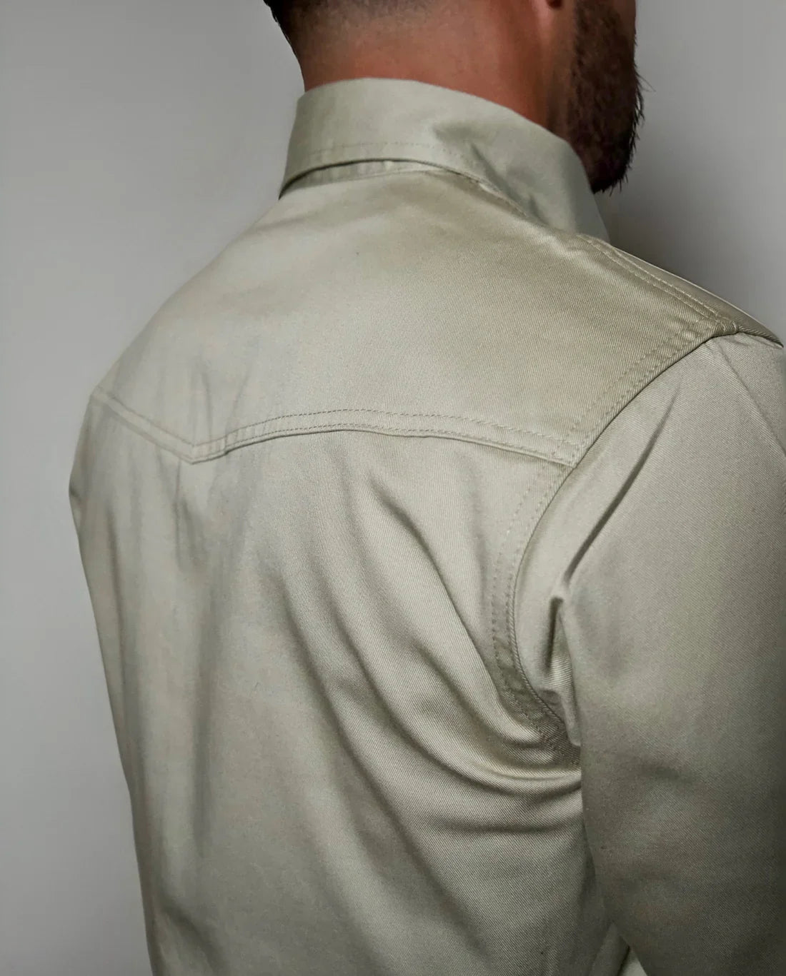 FR Western Style Pearl Snap — Khaki